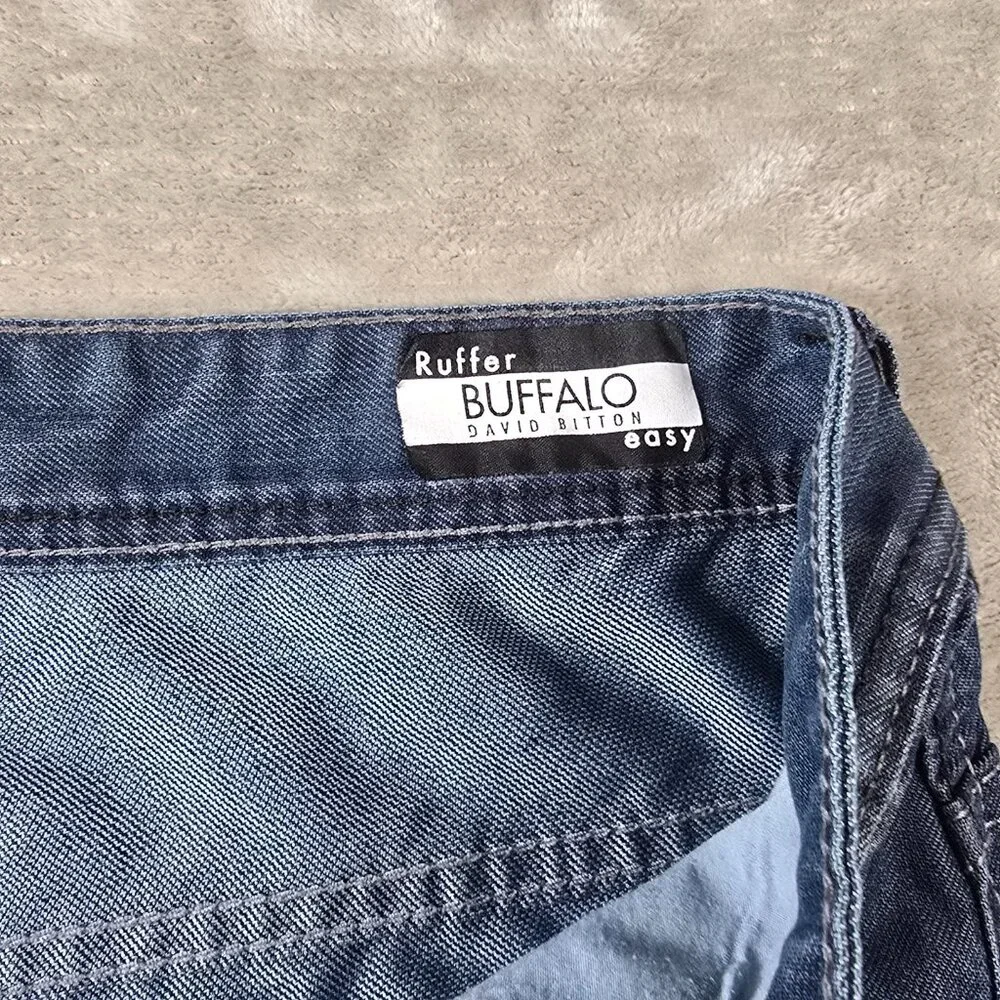 Buffalo David Bitton Ruffer Easy Jeans Mens 36 Medium Wash Bootcut Relaxed Denim - Picture 10 of 15